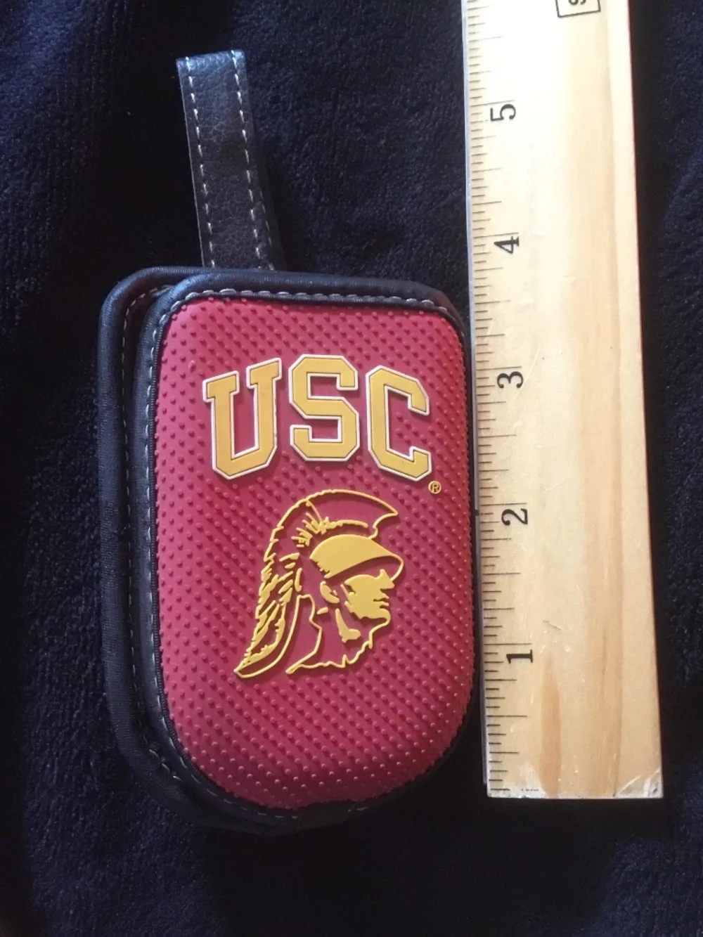 Vintage USC Trojans Flip Phone Holder with Belt Clip and Latch